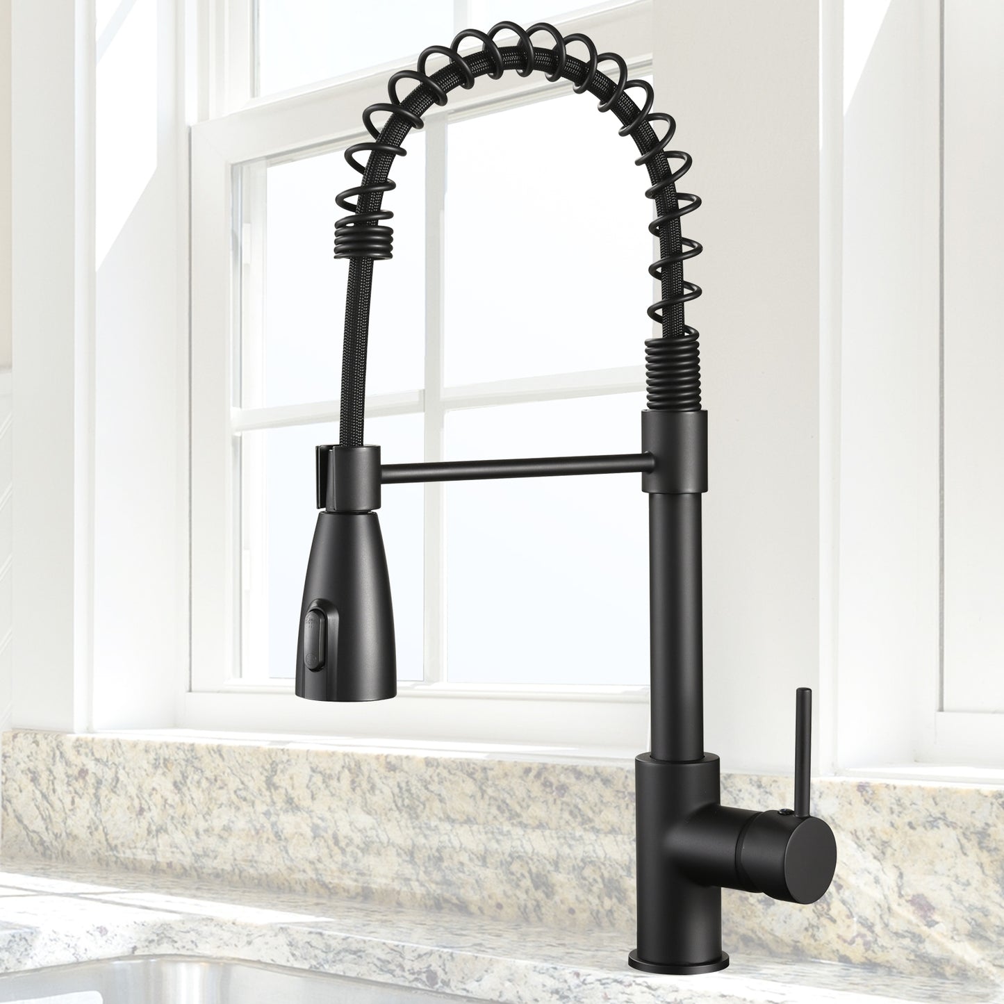 Cobbe Sensor Single Handle Pull Down Spray Kitchen Faucet