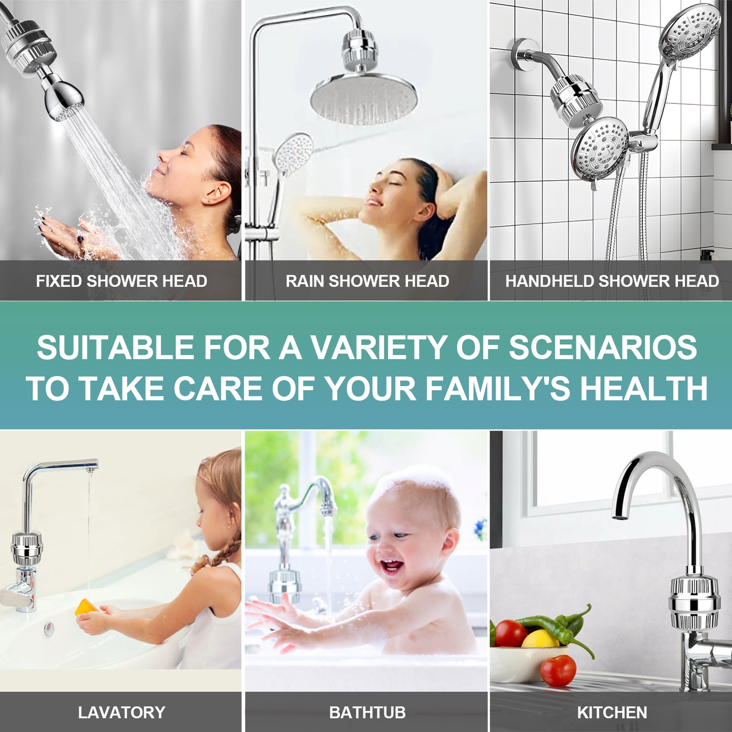 Cobbe 20 Stage Shower Filter for Hard Water Shower Head Filter - with 3 Replaceable Filter Cartridges - High Output Shower Water Filter for Removing Chlorine and Harmful Substance, Chrome