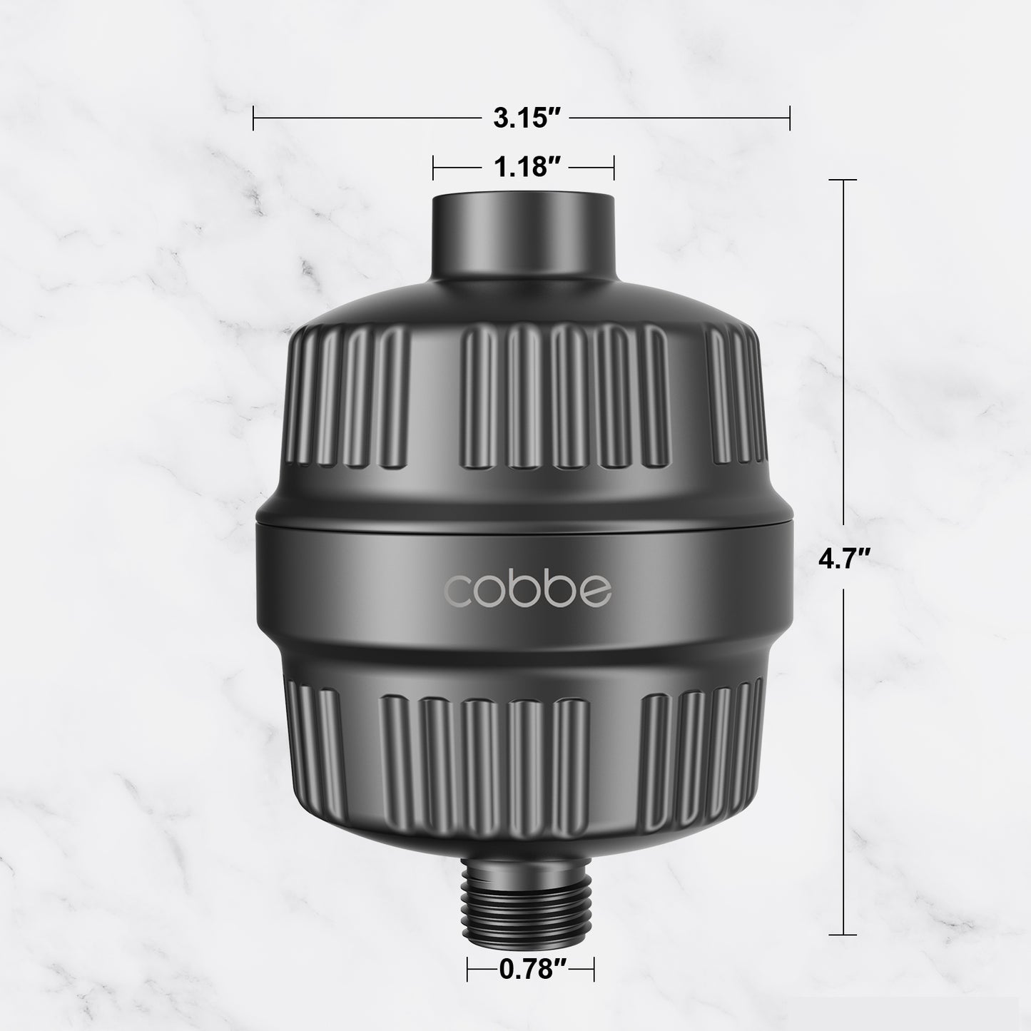 Cobbe 20 Stage Shower Filter for Hard Water Shower Head Filter - with 3 Replaceable Filter Cartridges - High Output Shower Water Filter for Removing Chlorine and Harmful Substance, Chrome