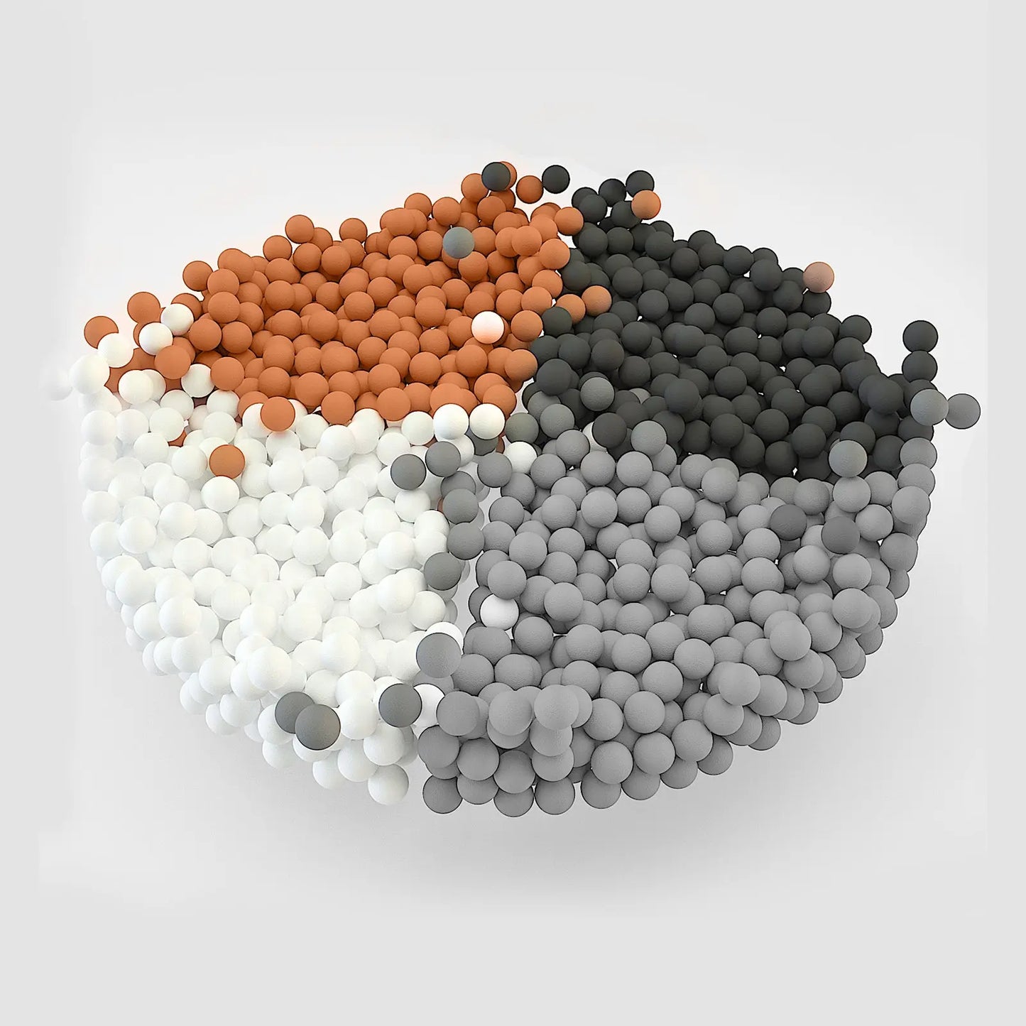 Cobbe 2 Packs Replacement Shower Head Beads,90g Shower Filter Stone Beads,Mineral Stone Balls for Water Filtration,for Filtered Shower Head (Orange Gray White)