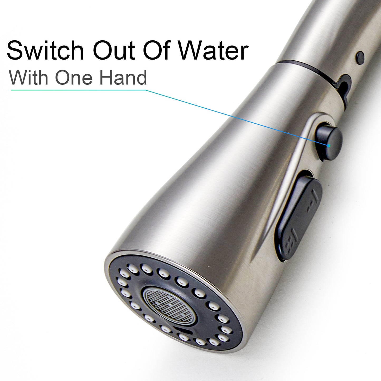 Single Handle Pull Down Sprayer Kitchen Faucet with Deckplate Included