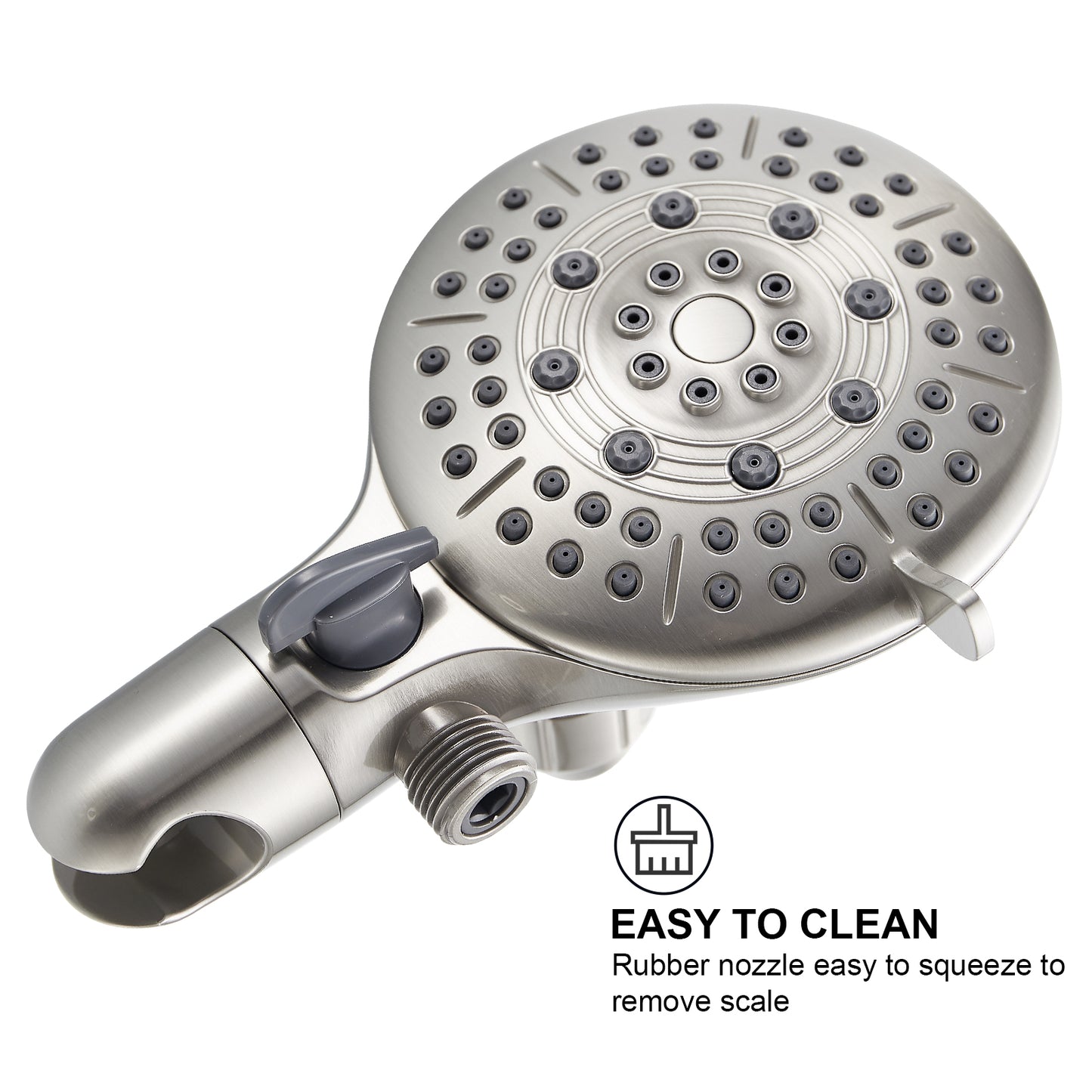 2-in-1 Single-Handle 6-Spray Round Shower Faucet with Dual Shower Heads and Tub Spout (Valve Included)