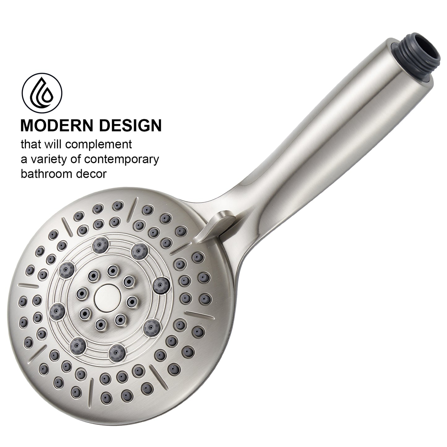 2-in-1 Single-Handle 6-Spray Round Shower Faucet with Dual Shower Heads and Tub Spout (Valve Included)