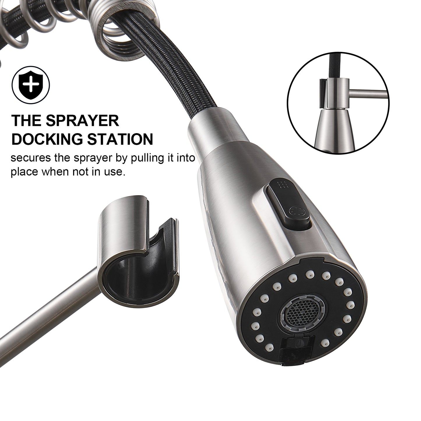 Cobbe Sensor Single Handle Pull Down Spray Kitchen Faucet
