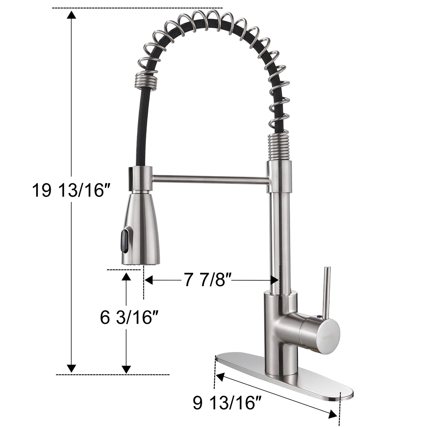 Cobbe Sensor Single Handle Pull Down Spray Kitchen Faucet