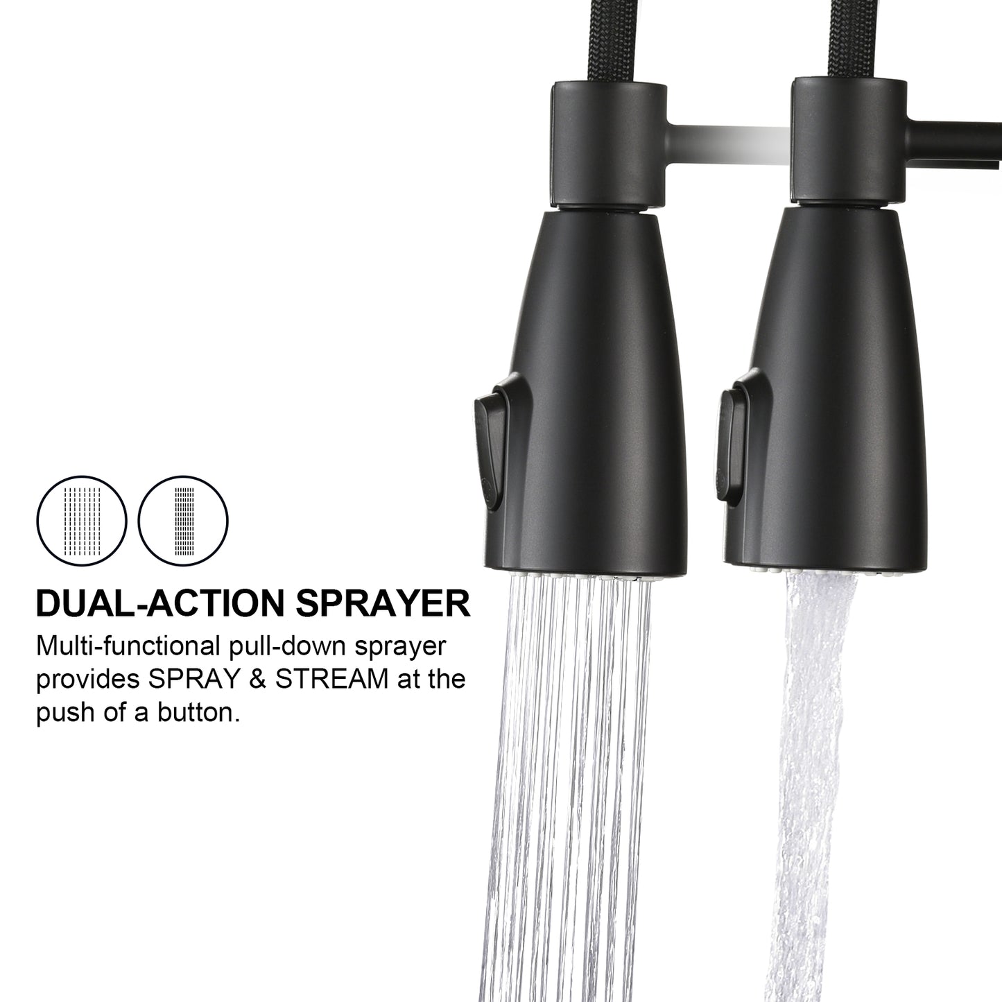 Cobbe Sensor Single Handle Pull Down Spray Kitchen Faucet