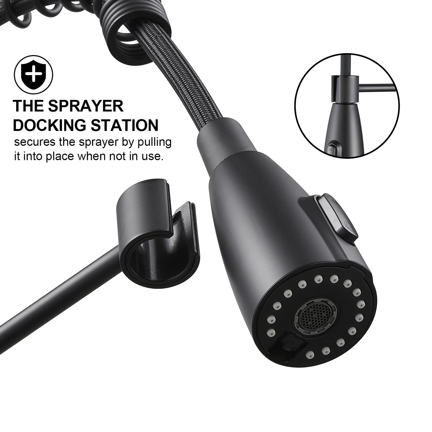 Cobbe Sensor Single Handle Pull Down Spray Kitchen Faucet