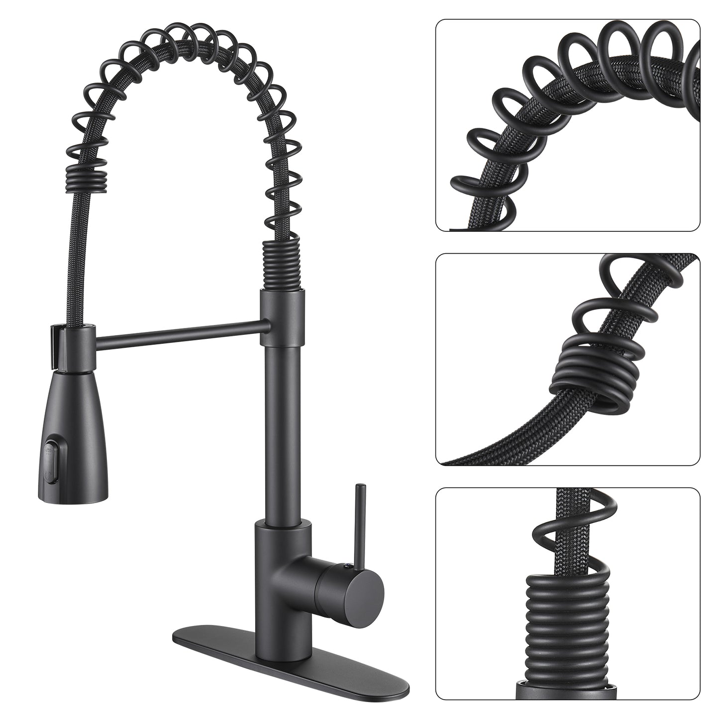 Cobbe Sensor Single Handle Pull Down Spray Kitchen Faucet