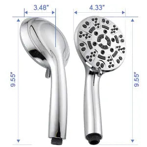 Cobbe 8 Functions Shower Head with handheld High Pressure Shower Head Set with 71 inch Hose Bracket Teflon Tape Rubber Washers