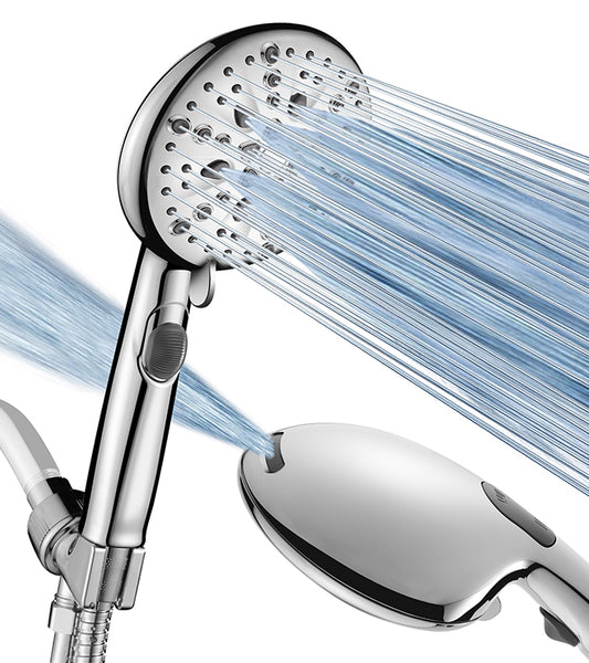 Cobbe High Pressure 9 Functions Shower Head with handheld, Built-in Power Spray to Clean Corner, Tub and Pets, Stainless Steel Hose Adjustable Bracket