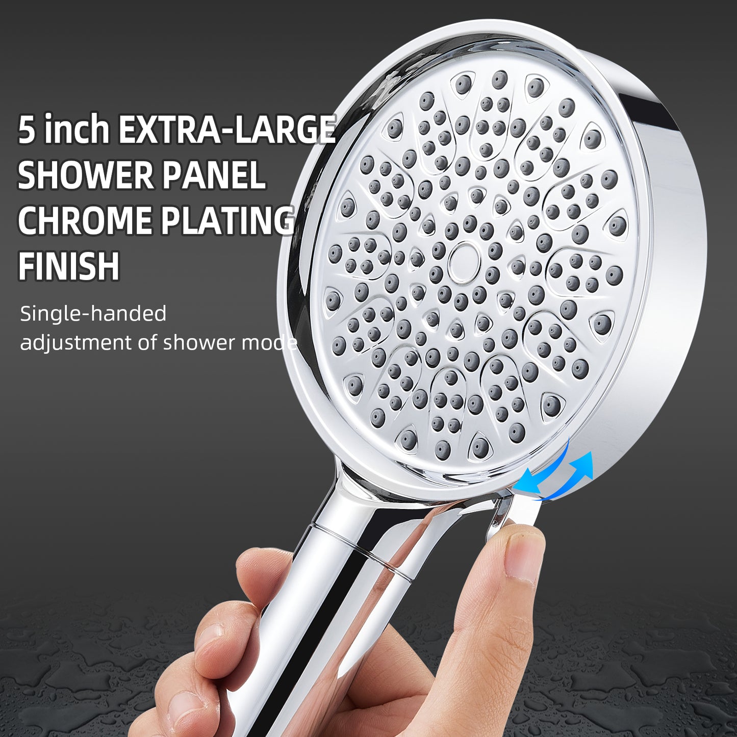 Cobbe Handheld Shower Head with Filter, High Pressure 6 Spray Mode Showerhead with 60" Hose, Bracket and Water Softener Filters Beads for Hard Water Remove Chlorine and Harmful Substance