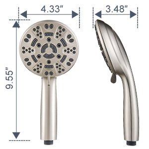 Cobbe 8 Functions Shower Head with handheld High Pressure Shower Head Set with 71 inch Hose Bracket Teflon Tape Rubber Washers