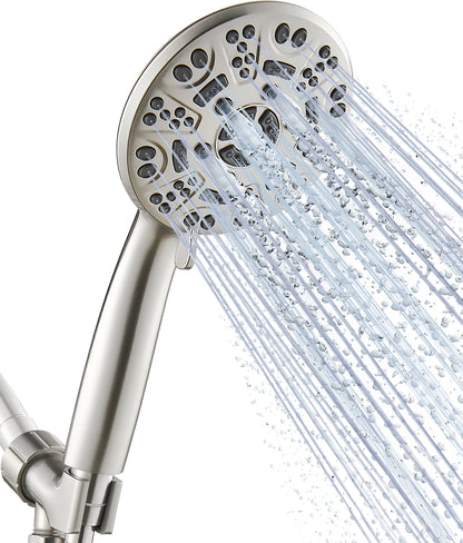 Cobbe 8 Functions Shower Head with handheld High Pressure Shower Head Set with 71 inch Hose Bracket Teflon Tape Rubber Washers